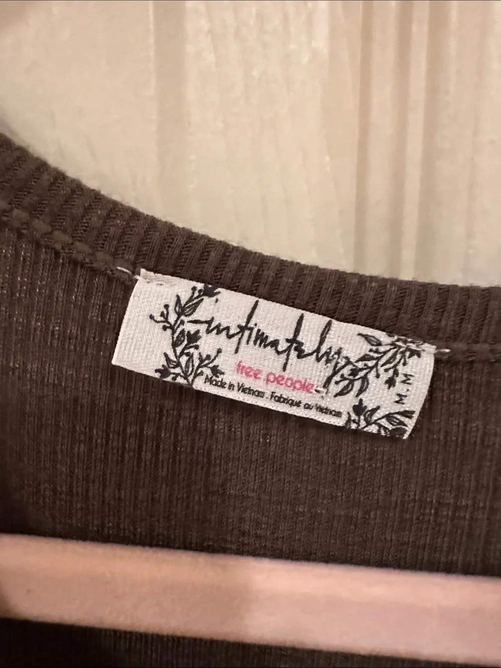 Free People Olive Ribbed Tank